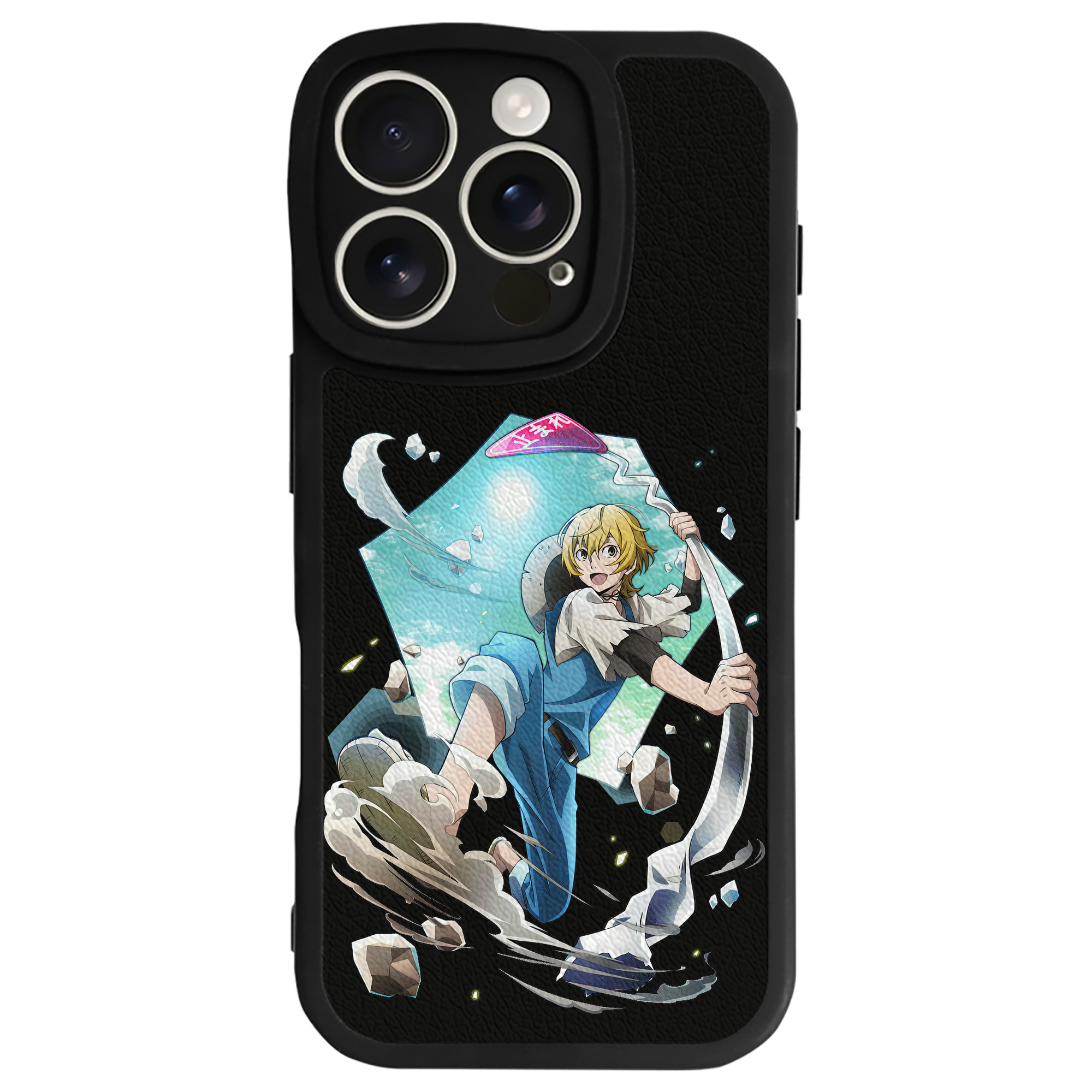 （画像用） 文豪ストレイドッグス Bungo Stray Dogs 【iPhone 16シリーズ対応】シリコンスマホケース（レザー調） 材質：シリコン